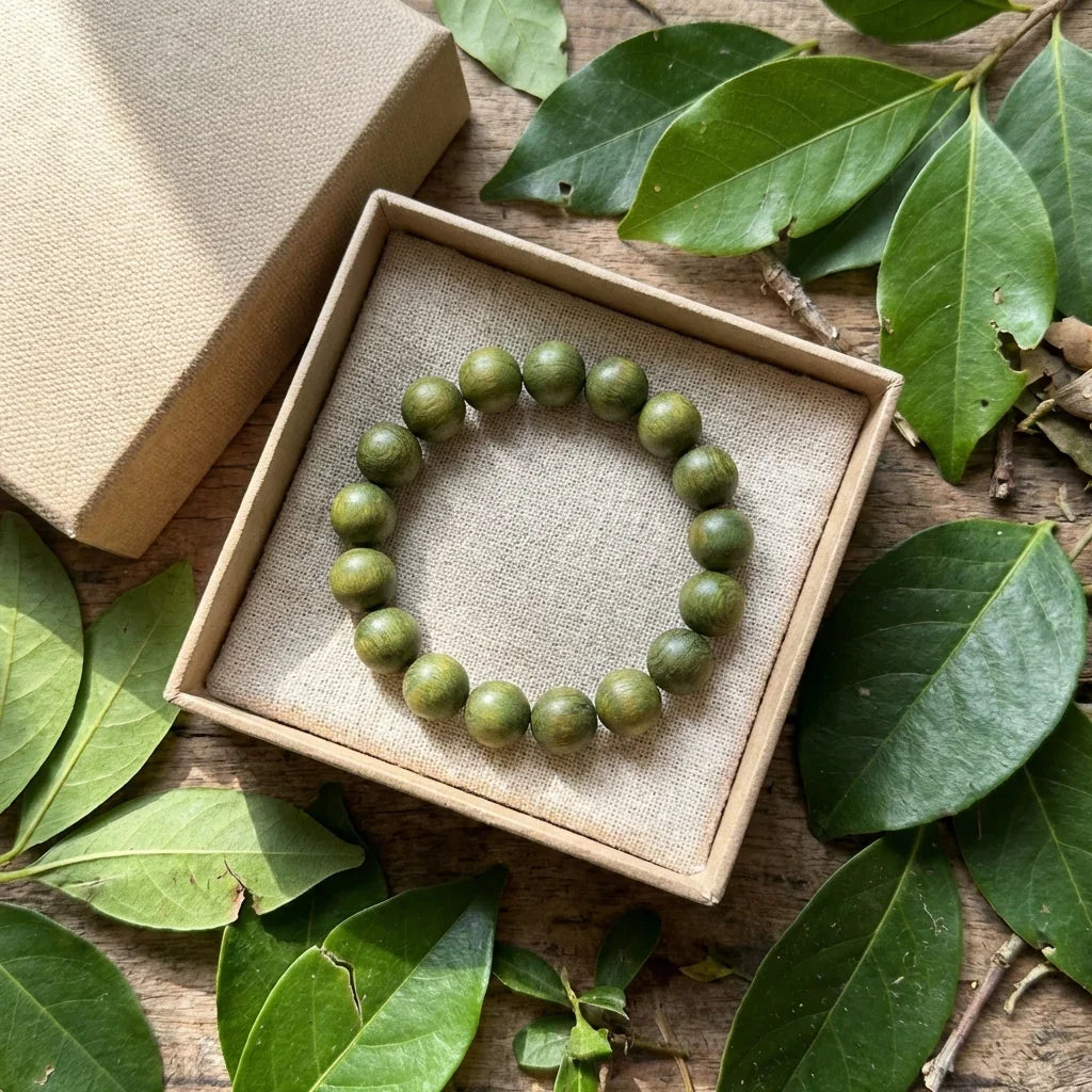 green-sandalwood-bracelet-gift-box-natural - Mộc By Dylan