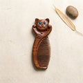 Mộc Lucky Cat – Lược Gỗ Tử Đàn Khắc Mèo May Mắn (Purple Sandalwood Lucky Cat Comb)