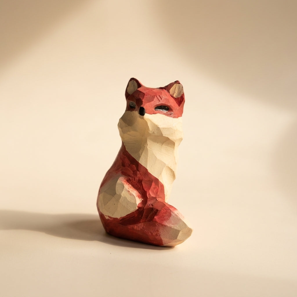 Mộc Aki — Bé Cáo Aki | Little Wooden Fox Figure 🦊