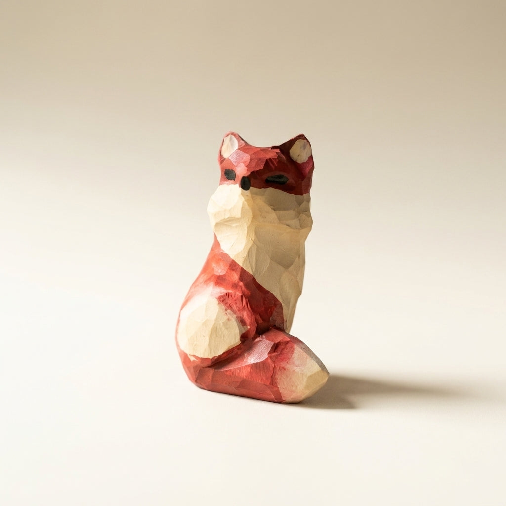 Mộc Aki — Bé Cáo Aki | Little Wooden Fox Figure 🦊