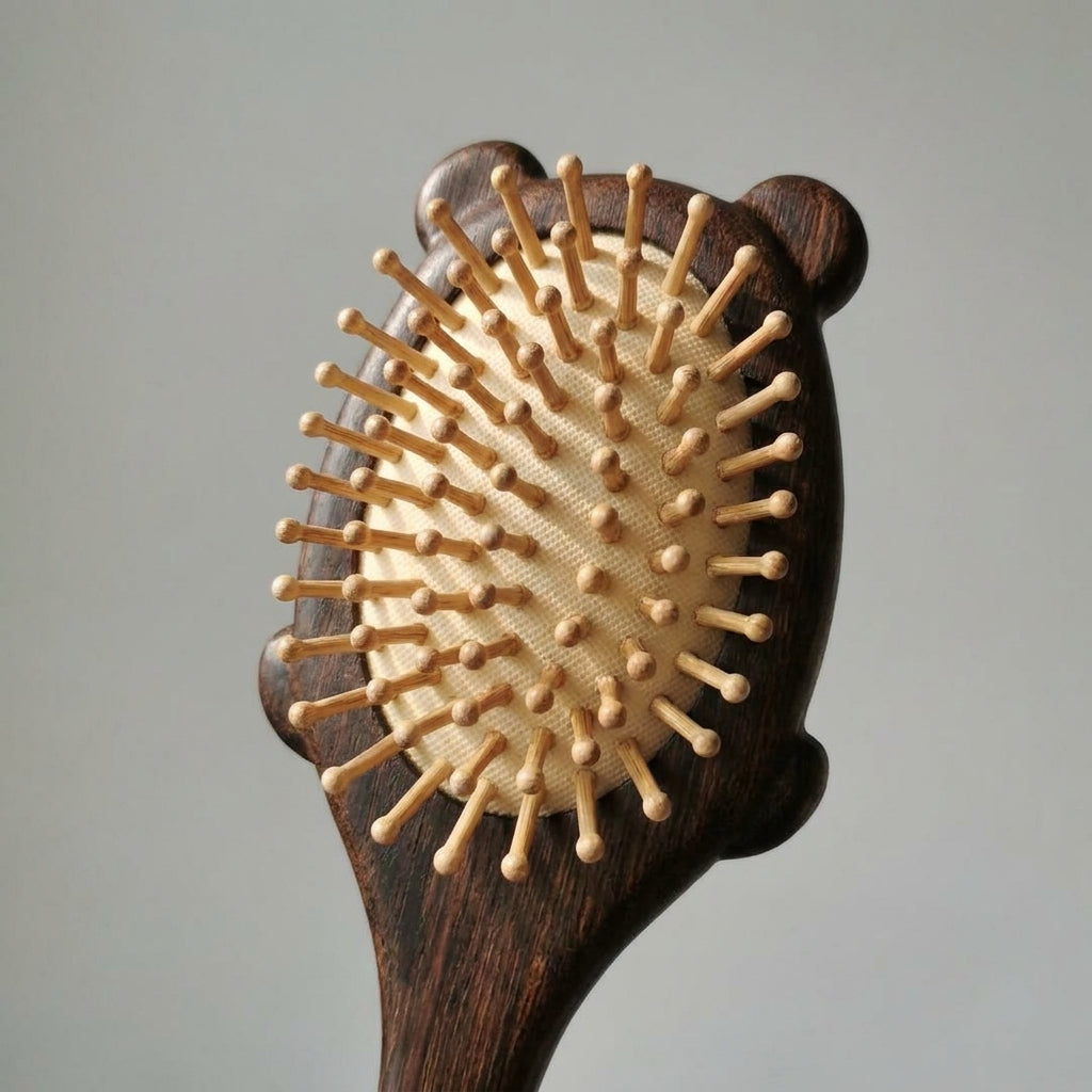 Mộc Bear – Bàn Chải Gỗ Đàn Hương Massage Gấu Ôm Tim | Cozy Massage Hair Brush