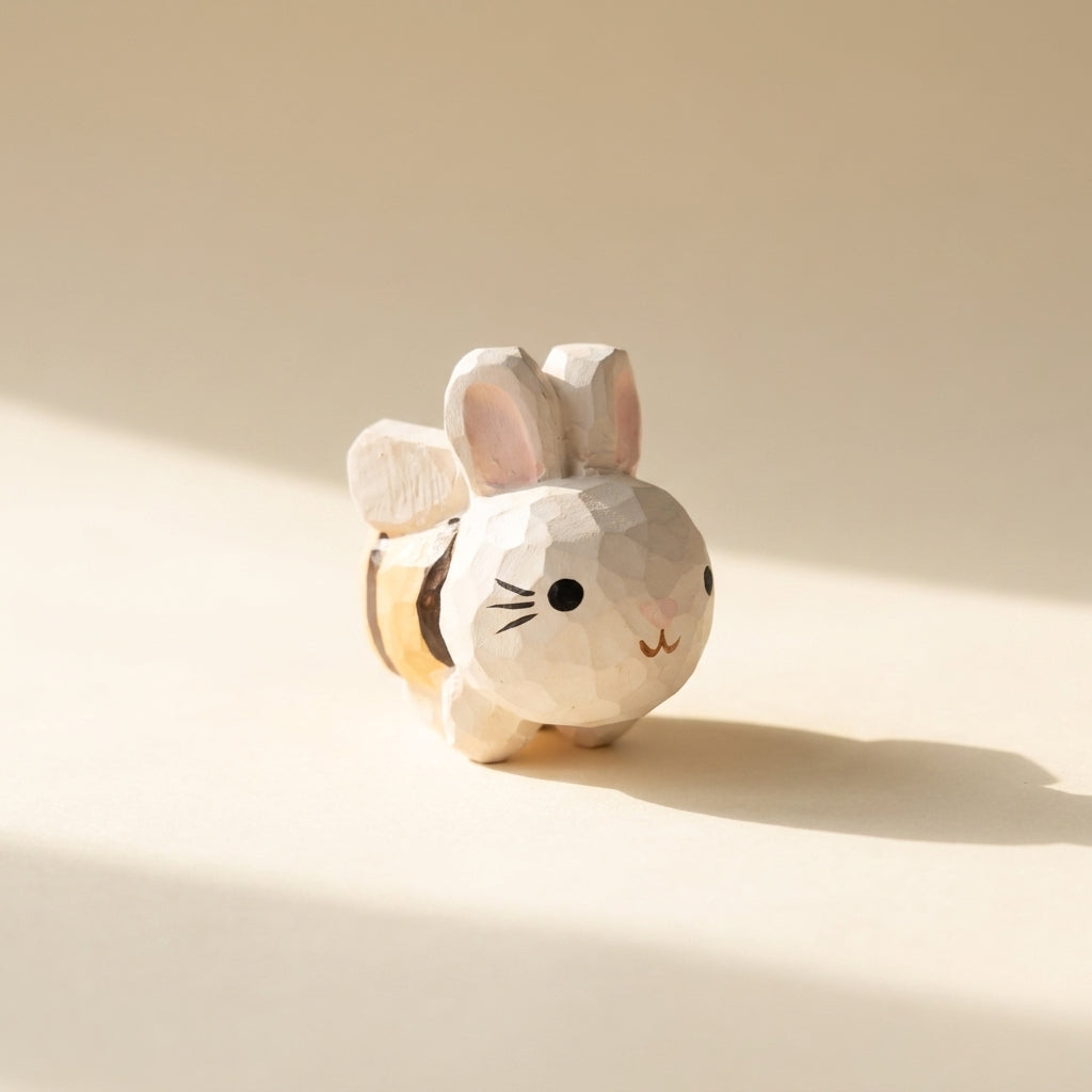 Mộc Honey — Bé Thỏ Ong | Little Wooden Bee Bunny Figure 🐝