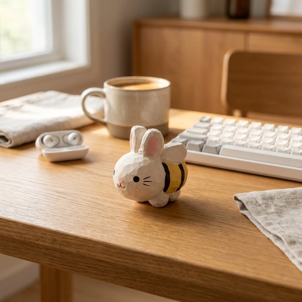Mộc Honey — Bé Thỏ Ong | Little Wooden Bee Bunny Figure 🐝