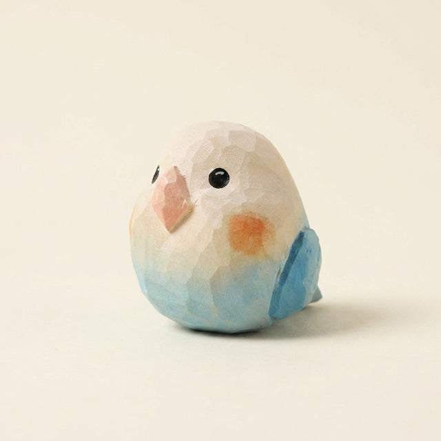 🕊️ Mộc Lune — Little Blue Bird | Tiny Wooden Bird Figure
