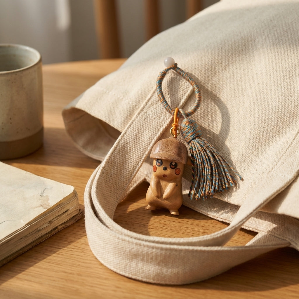 Mộc Pika Drift — Charm Gỗ Pika | Wooden Thunder Charm Tassel