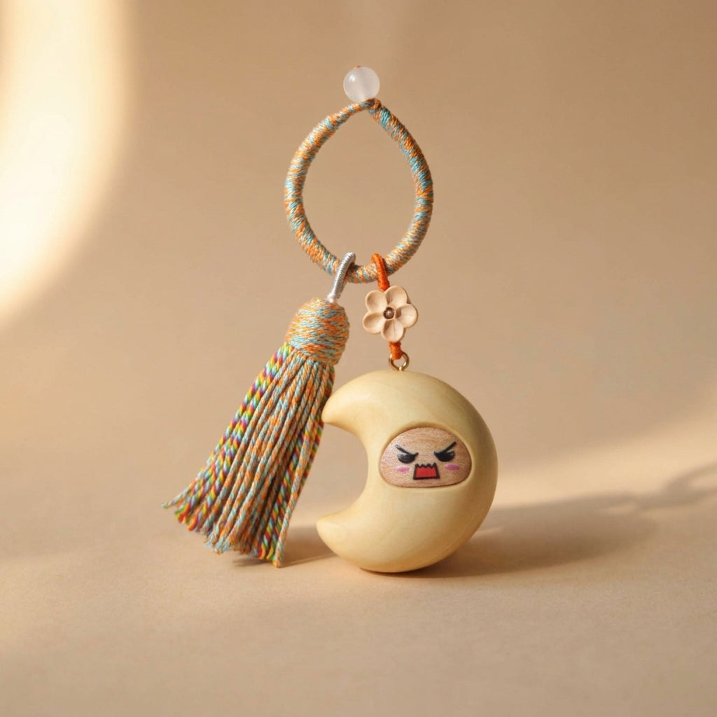 Mộc Charm — Tiny Rage Moon | Wooden Charm