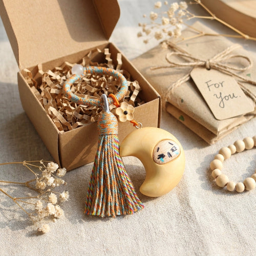 Mộc Charm — Crying Baby Moon | Wooden Charm