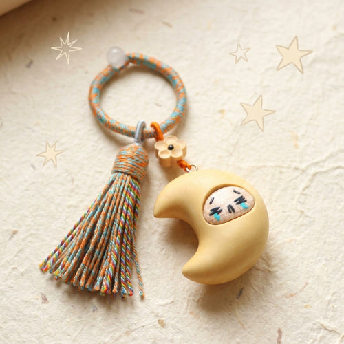 Mộc Charm — Crying Baby Moon | Wooden Charm