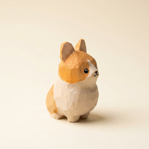 Mộc Mochi — Bé Cún Corgi | Little Wooden Corgi Figure 🐶