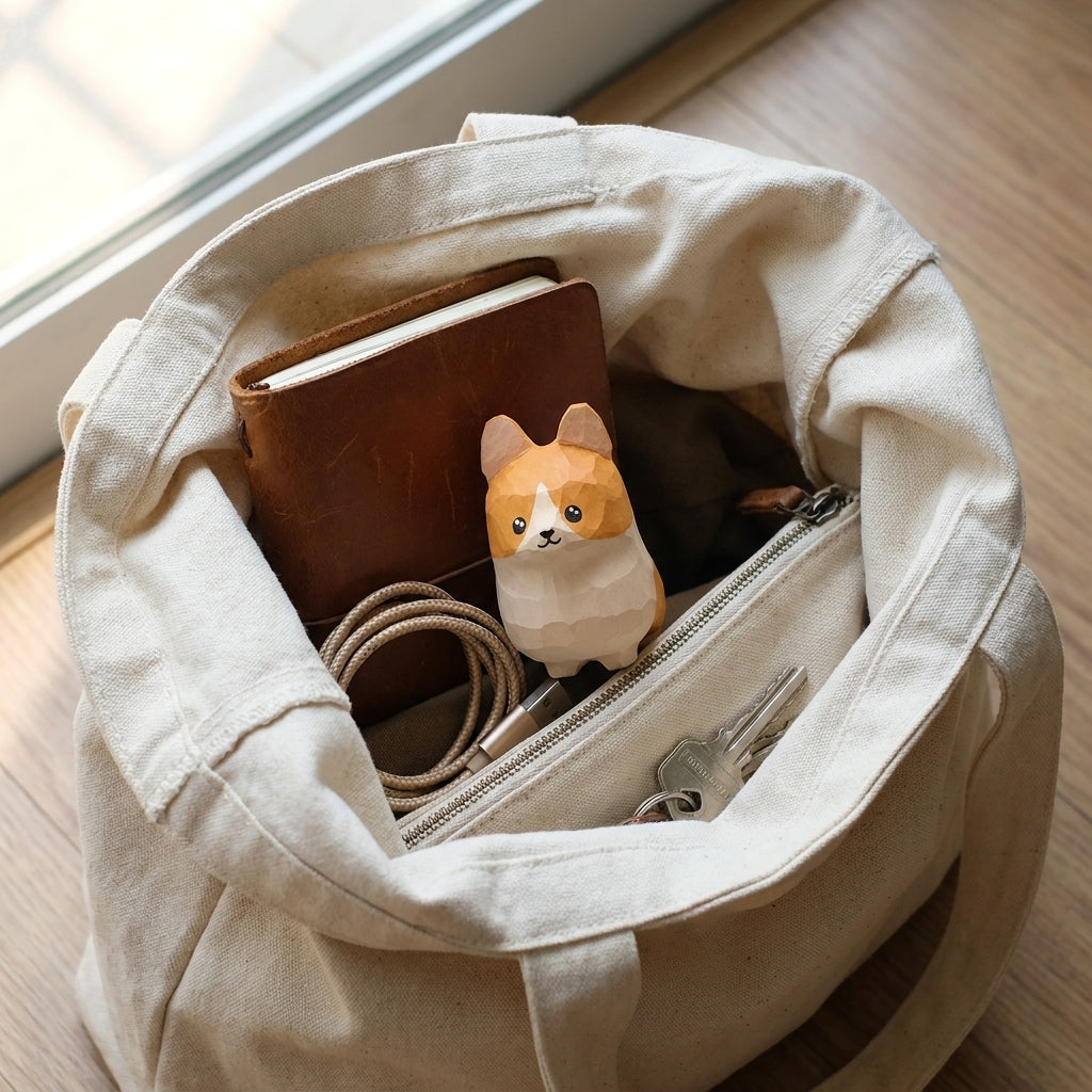 Mộc Mochi — Bé Cún Corgi | Little Wooden Corgi Figure 🐶