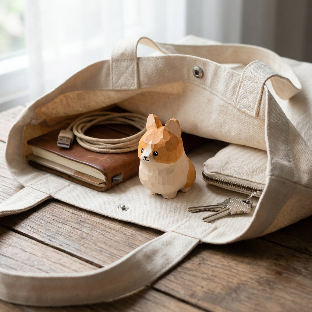 Mộc Mochi — Bé Cún Corgi | Little Wooden Corgi Figure 🐶
