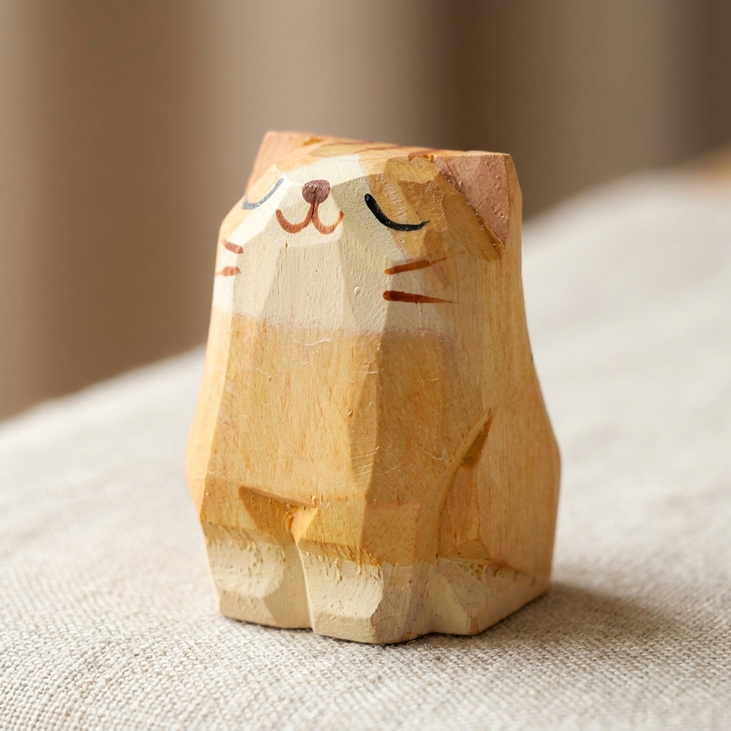 Mộc Marmo — Orange Loaf Cat | Bé Mèo Cam Gỗ Ngồi Yên 🐈🧡