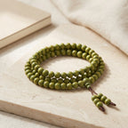 Mộc Forest Classic – Green Sandalwood 108 Beads Bracelet (Pure Series)