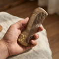 Mộc Neko – Lược Gỗ Đàn Hương Mèo Tối Giản | Golden Sandalwood Cat Comb