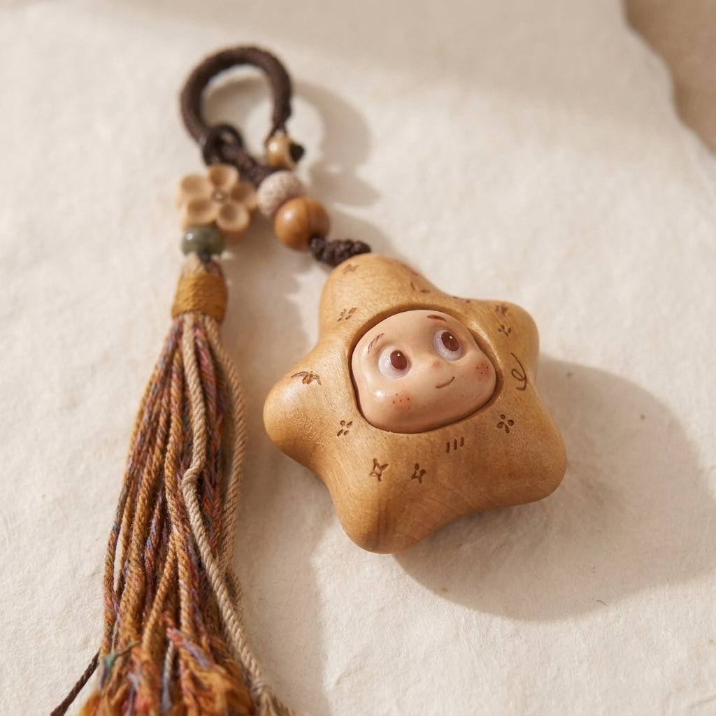 Mộc Charm — Nori | Wooden Star Charm