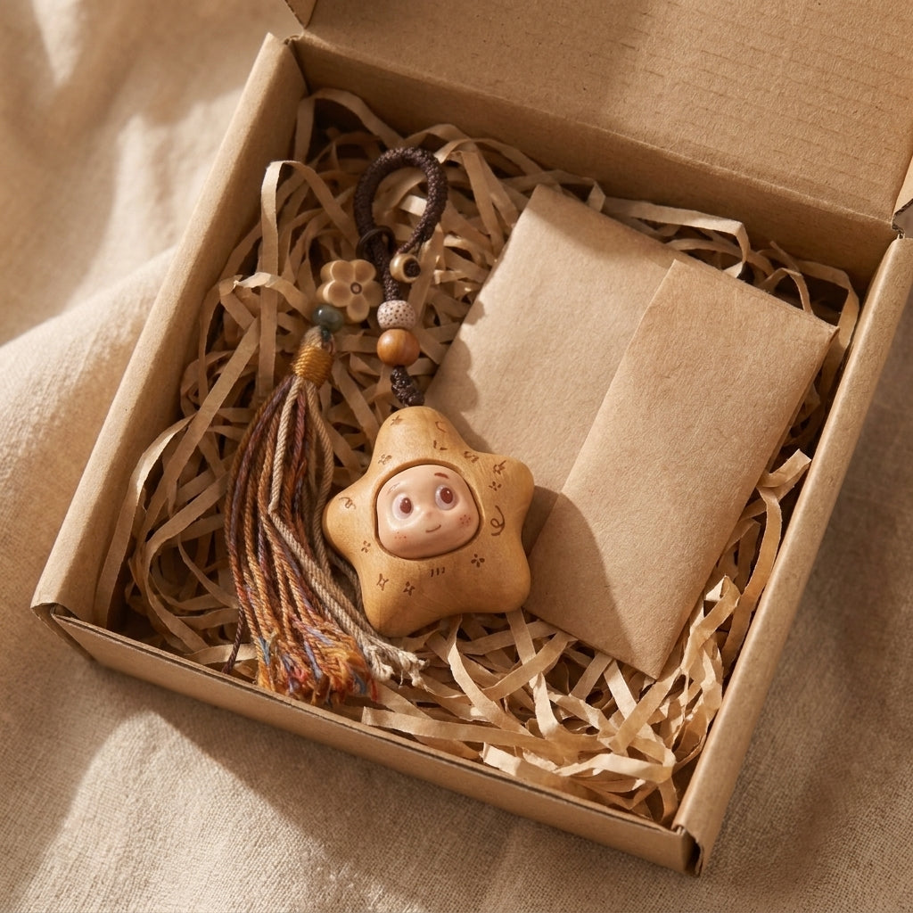 Mộc Charm — Nori | Wooden Star Charm
