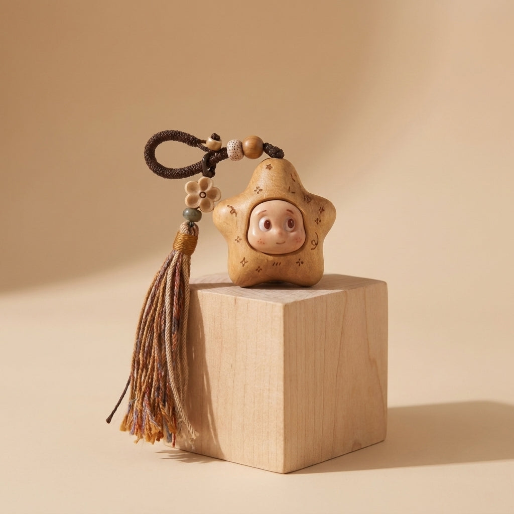 Mộc Charm — Nori | Wooden Star Charm