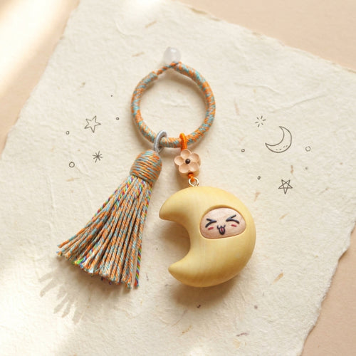 Mộc Charm — Silly Chaos Moon | Wooden Charm
