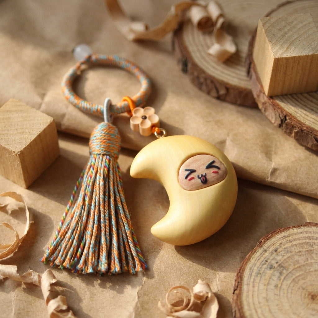 Mộc Charm — Silly Chaos Moon | Wooden Charm