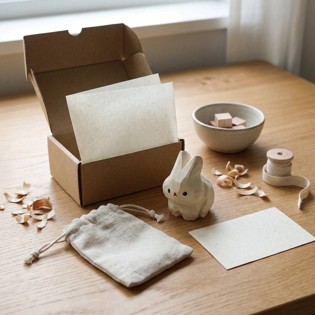 Mộc Snowbun — Bé Thỏ Gỗ Trắng | White Wooden Rabbit Figure
