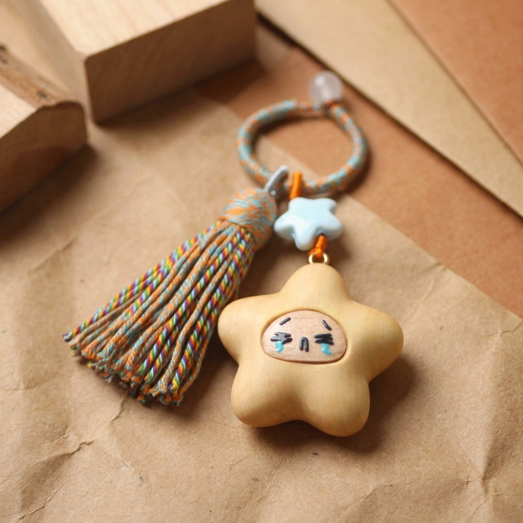 Mộc Charm — Crying Baby Star | Wooden Charm