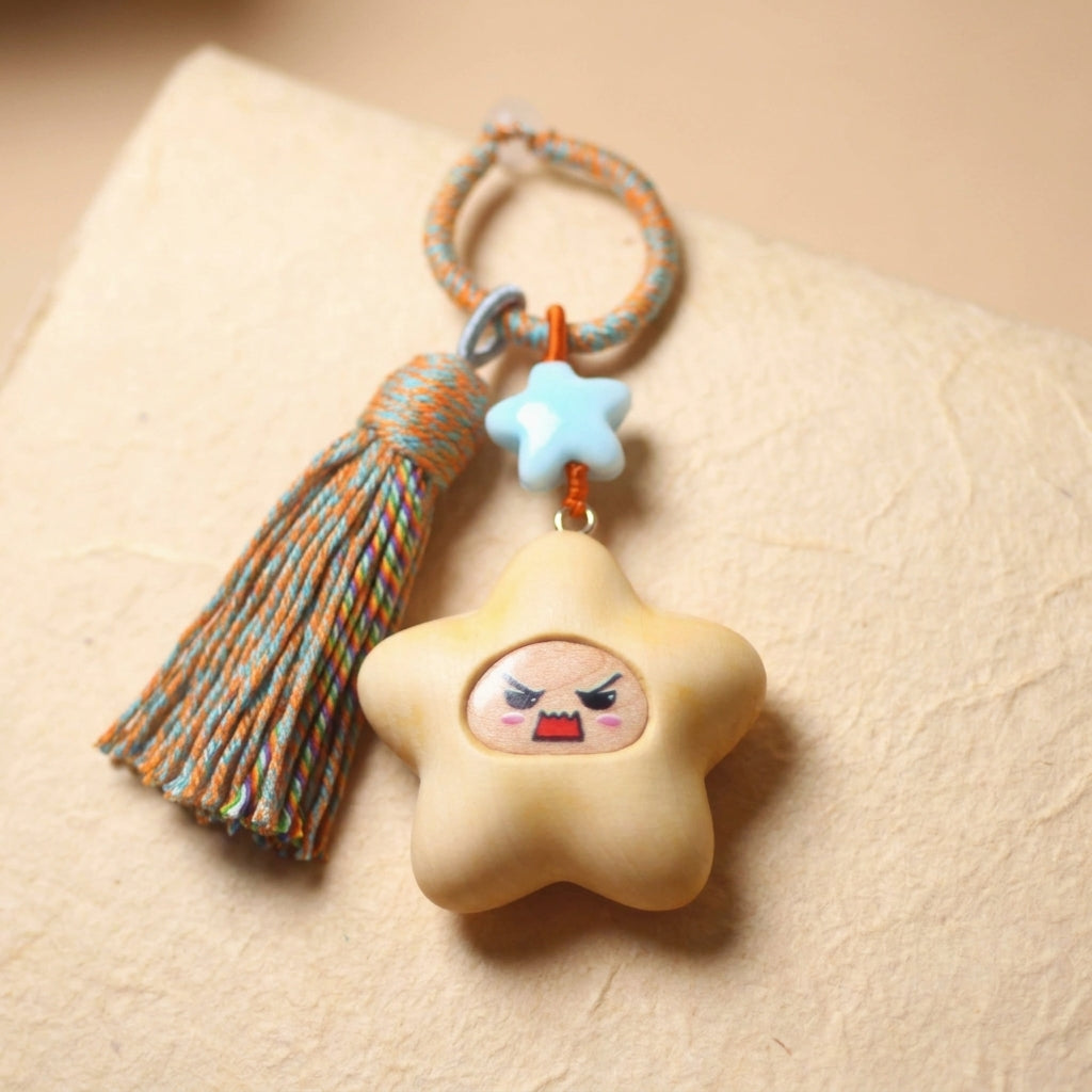 Mộc Charm — Tiny Rage Star | Wooden Charm