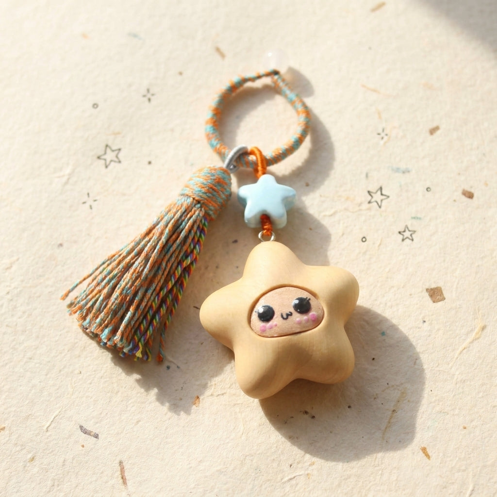 Mộc Charm — Soft Smile Star | Wooden Charm