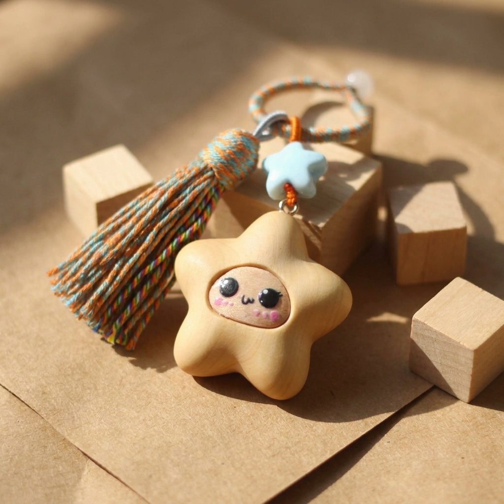 Mộc Charm — Soft Smile Star | Wooden Charm