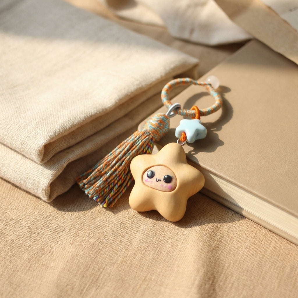 Mộc Charm — Soft Smile Star | Wooden Charm