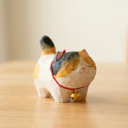 Mộc Mikan — Bé Mèo Mikan | Little Wooden Cat Figure 🐈