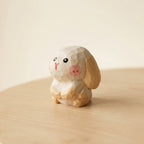 Mộc Momo — Bé Thỏ Má Hồng | Little Wooden Bunny Figure 🐰