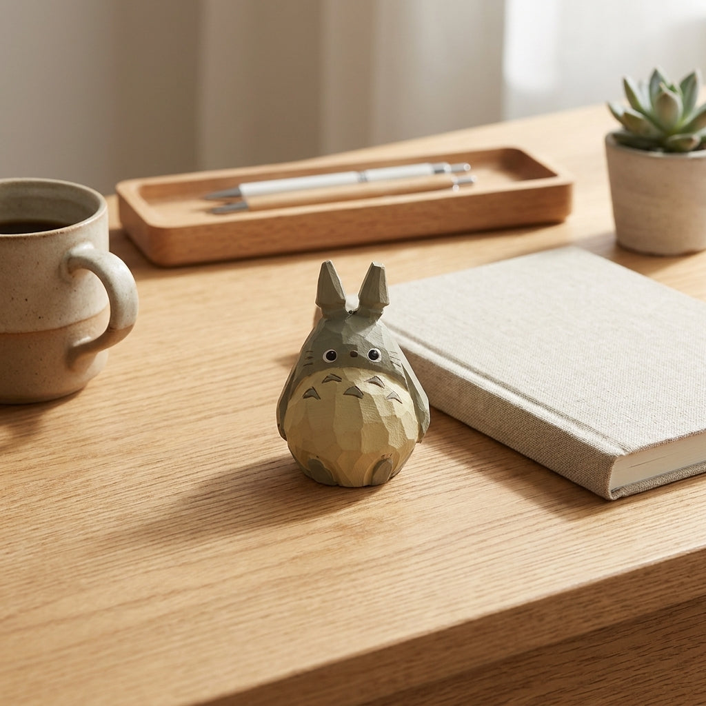 Mộc Totoro — Bé Totoro Gỗ | Forest Spirit Wooden Figure 🍃